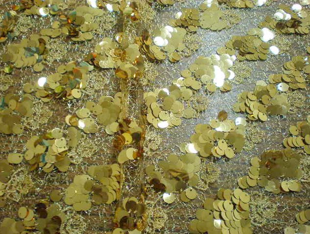 3.Gold Spangle Dangle Sequins
